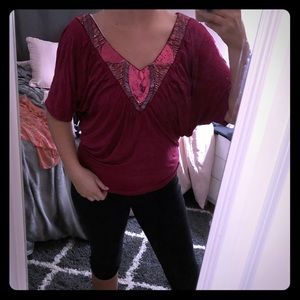 🌸Burgundy  top🌸